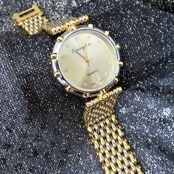 Gold and Silver Quartz Watch by Orrington